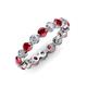 3 - Valerie 3.50 mm Ruby and Forever Brilliant Moissanite Eternity Band 