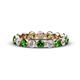 1 - Valerie 3.50 mm Green Garnet and Forever One Moissanite Eternity Band 