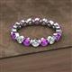 2 - Valerie 3.50 mm Amethyst and Forever One Moissanite Eternity Band 