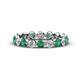 1 - Valerie 3.50 mm Emerald and Forever One Moissanite Eternity Band 