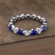 2 - Valerie 3.50 mm Blue Sapphire and Forever One Moissanite Eternity Band 
