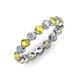 3 - Valerie 3.50 mm Yellow Diamond and Forever Brilliant Moissanite Eternity Band 