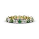 1 - Valerie 3.50 mm Lab Created Alexandrite and Forever Brilliant Forever Brilliant Moissanite Eternity Band 