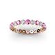 2 - Valerie 3.00 mm Pink Sapphire and Forever Brilliant Moissanite Eternity Band 