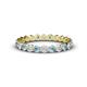 1 - Valerie 3.00 mm Aquamarine and Forever Brilliant Moissanite Eternity Band 