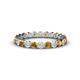 1 - Valerie 3.00 mm Citrine and Forever Brilliant Moissanite Eternity Band 