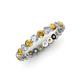 3 - Valerie 3.00 mm Citrine and Forever Brilliant Moissanite Eternity Band 
