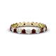 1 - Valerie 3.00 mm Red Garnet and Forever Brilliant Moissanite Eternity Band 
