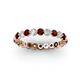 2 - Valerie 3.00 mm Red Garnet and Forever Brilliant Moissanite Eternity Band 