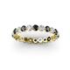 2 - Valerie 3.00 mm Black Diamond and Forever Brilliant Moissanite Eternity Band 
