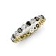 3 - Valerie 3.00 mm Black Diamond and Forever Brilliant Moissanite Eternity Band 