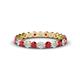 1 - Valerie 3.00 mm Ruby and Forever Brilliant Moissanite Eternity Band 