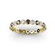 2 - Valerie 3.00 mm Smoky Quartz and Forever Brilliant Moissanite Eternity Band 