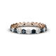 1 - Valerie 3.00 mm Blue Diamond and Forever Brilliant Moissanite Eternity Band 