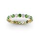 2 - Valerie 3.00 mm Green Garnet and Forever One Moissanite Eternity Band 