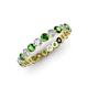 3 - Valerie 3.00 mm Green Garnet and Forever One Moissanite Eternity Band 