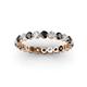 2 - Valerie 3.00 mm Black Diamond and Forever One Moissanite Eternity Band 