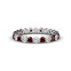 1 - Valerie 3.00 mm Red Garnet and Forever One Moissanite Eternity Band 
