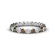 1 - Valerie 3.00 mm Smoky Quartz and Forever One Moissanite Eternity Band 