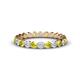 1 - Valerie 3.00 mm Yellow Diamond and Forever One Moissanite Eternity Band 
