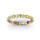 2 - Valerie 3.00 mm Yellow Diamond and Forever One Moissanite Eternity Band 