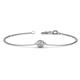 1 - Alys (4mm) Round Forever Brilliant Moissanite Solitaire Station Minimalist Bracelet 