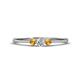 1 - Shirley 3.50 mm Round Lab Grown Diamond and Citrine Three Stone Engagement Ring 