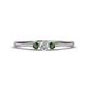 1 - Shirley 3.50 mm Round Lab Grown Diamond and Lab Created Alexandrite Three Stone Engagement Ring 