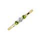 3 - Shirley 4.00 mm Round Lab Grown Diamond and Peridot Three Stone Engagement Ring 