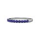 1 - Clara 2.40 mm Blue Sapphire 10 Stone Wedding Band 