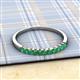 2 - Clara 2.40 mm Emerald 10 Stone Wedding Band 