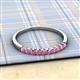 2 - Clara 2.40 mm Pink Sapphire 10 Stone Wedding Band 