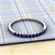 2 - Clara 2.40 mm Blue Sapphire 10 Stone Wedding Band 