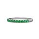 1 - Clara 2.40 mm Emerald 10 Stone Wedding Band 