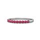 1 - Clara 2.40 mm Ruby 10 Stone Wedding Band 