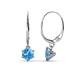 1 - Calla Blue Topaz (5mm) Solitaire Dangling Earrings 