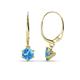 1 - Calla Blue Topaz (5mm) Solitaire Dangling Earrings 