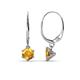 1 - Calla Citrine (5mm) Solitaire Dangling Earrings 