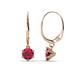 1 - Calla Ruby (5mm) Solitaire Dangling Earrings 