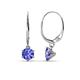 1 - Calla Tanzanite (5mm) Solitaire Dangling Earrings 