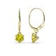 1 - Calla Yellow Diamond (5mm) Solitaire Dangling Earrings 