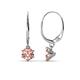 1 - Calla Morganite (5mm) Solitaire Dangling Earrings 