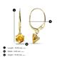 3 - Calla Citrine (5mm) Solitaire Dangling Earrings 