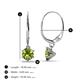 3 - Calla Peridot (5mm) Solitaire Dangling Earrings 