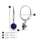 3 - Calla Blue Sapphire (5mm) Solitaire Dangling Earrings 