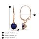 3 - Calla Blue Sapphire (5mm) Solitaire Dangling Earrings 