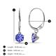 3 - Calla Tanzanite (5mm) Solitaire Dangling Earrings 