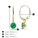 3 - Calla Emerald (5mm) Solitaire Dangling Earrings 