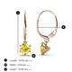 3 - Calla Lab Created Yellow Sapphire (5mm) Solitaire Dangling Earrings 