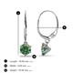 3 - Calla Lab Created Alexandrite (5mm) Solitaire Dangling Earrings 